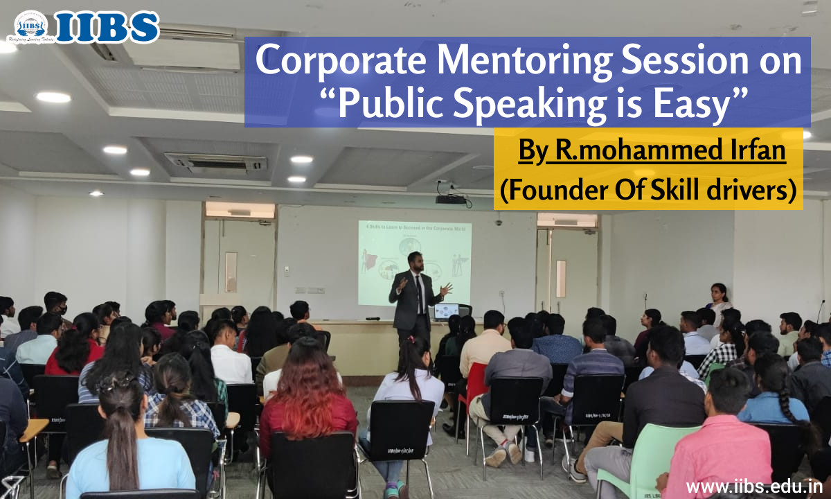 Corporate Mentoring Session on “Public Speaking is Easy” By R.mohammed Irfan (Founder Of Skill drivers) | Best MBA Colleges in Bangalore