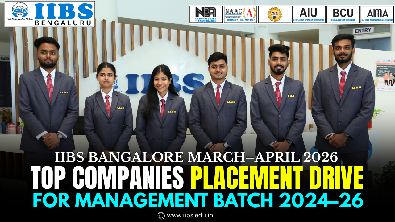IIBS Bangalore March–April 2026 Top Companies Placement Drive for Management Batch 2024–26
