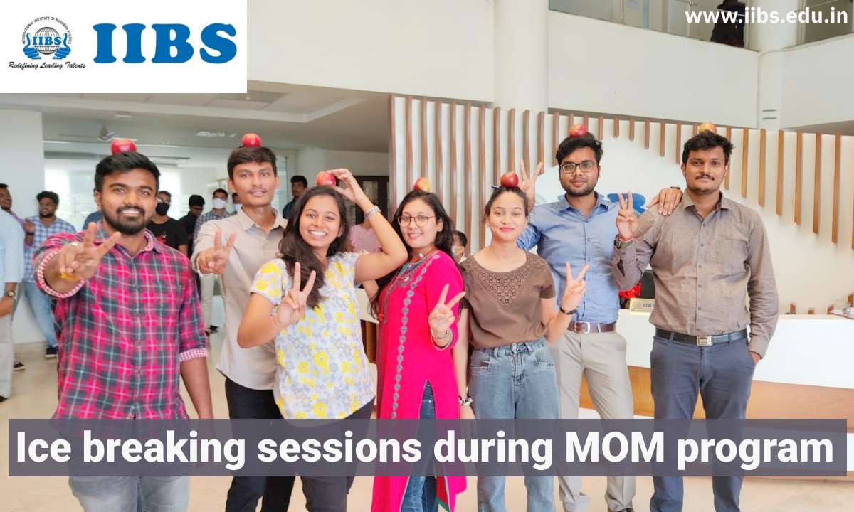 MBA| Batch 2021-23- Ice-breaking sessions during MOM program at IIBS Bangalore Airport Campus (AICTE Campus)