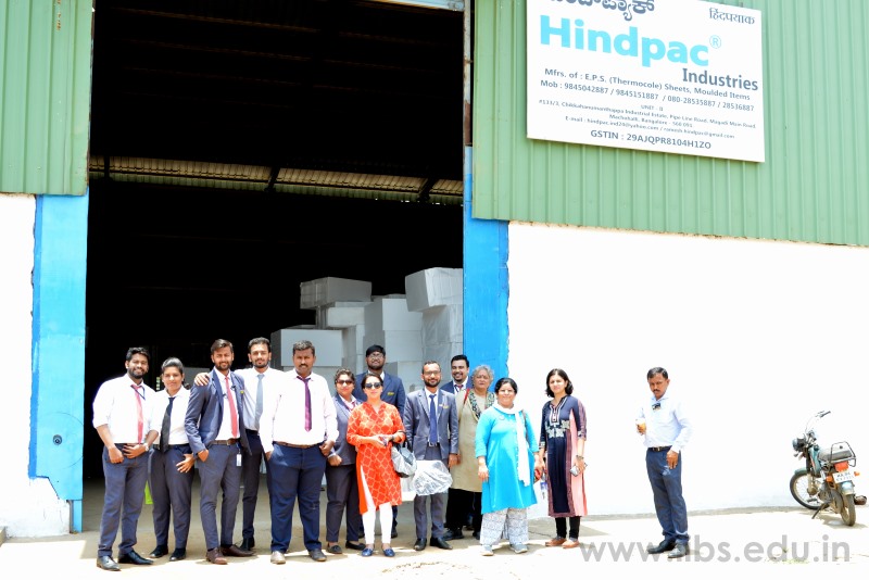 Industrial visit to Hindpac by MBA  Student of IIBS Bangalore